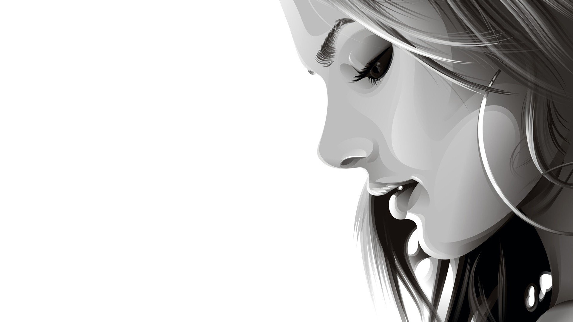 Clean, Gray, Desktop Background, Wallpaper Image, women, Vectors, Wallpaper Download