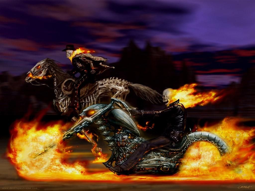 Ghost Rider With Horse