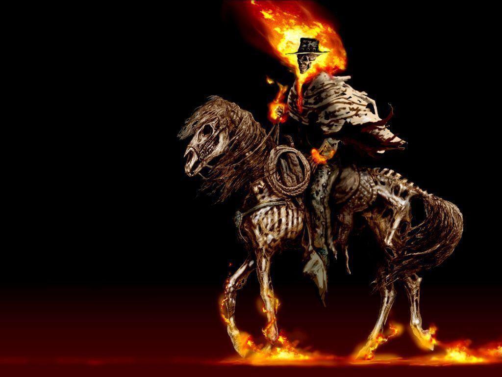 Other People: There is nothin that would make this game better. Me: ummm. Ghost Rider Outfit and horse?: reddeadredemption