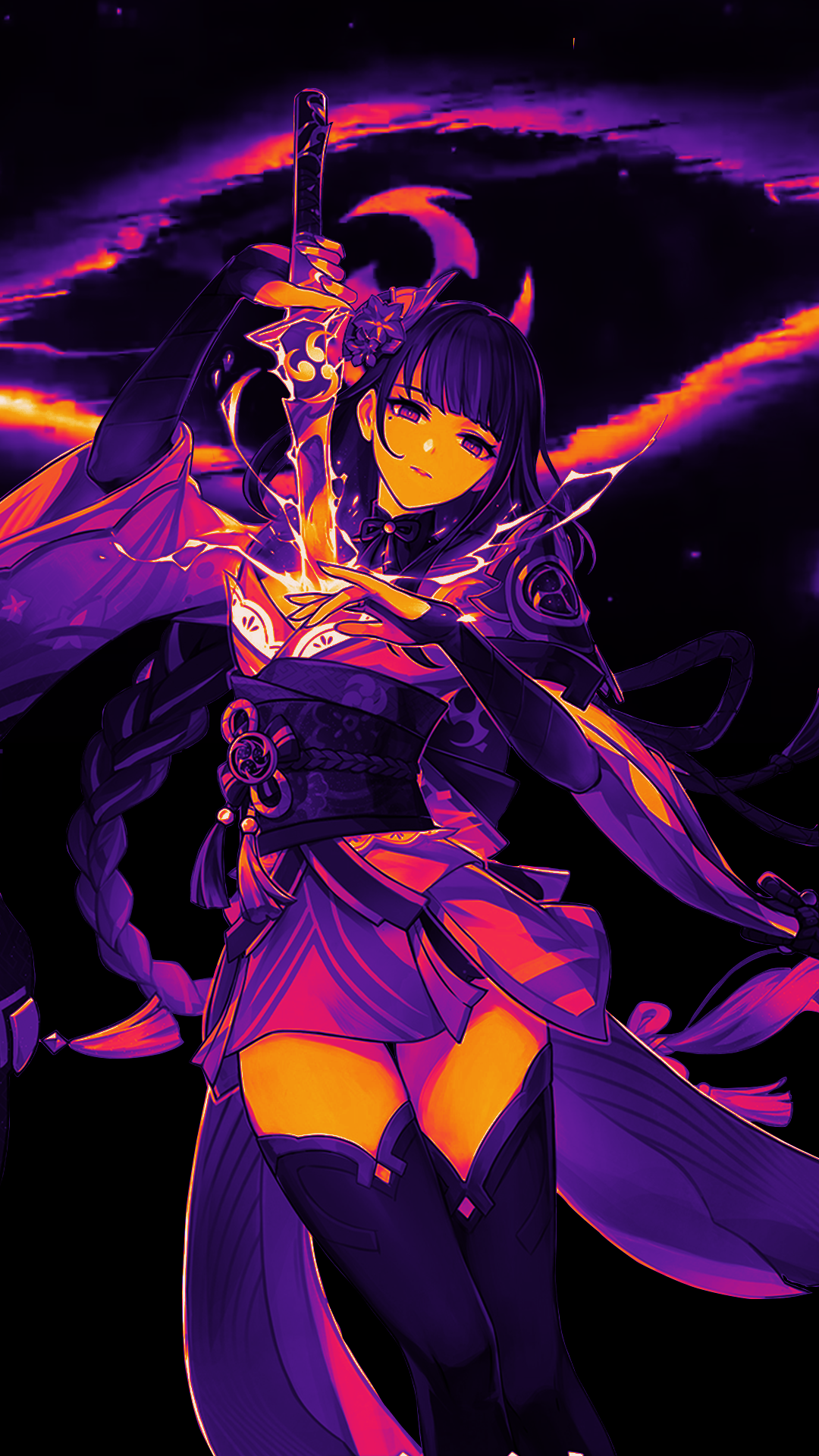 Made A Raiden Shogun Baal Duotone Edit Wallpaper!: RaidenMains