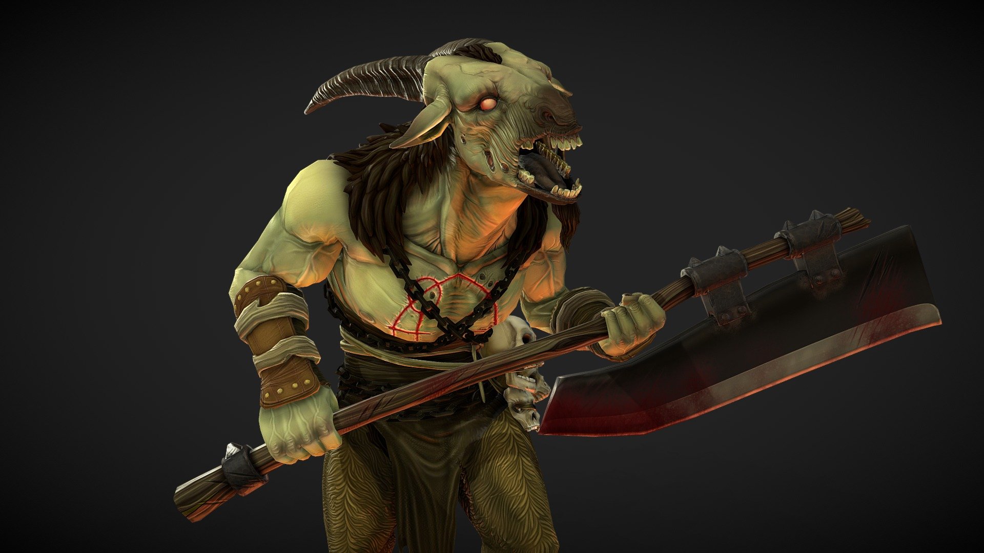 Khazra Goatman: Diablo IV fan art model by Alison Taylor [86c412f]
