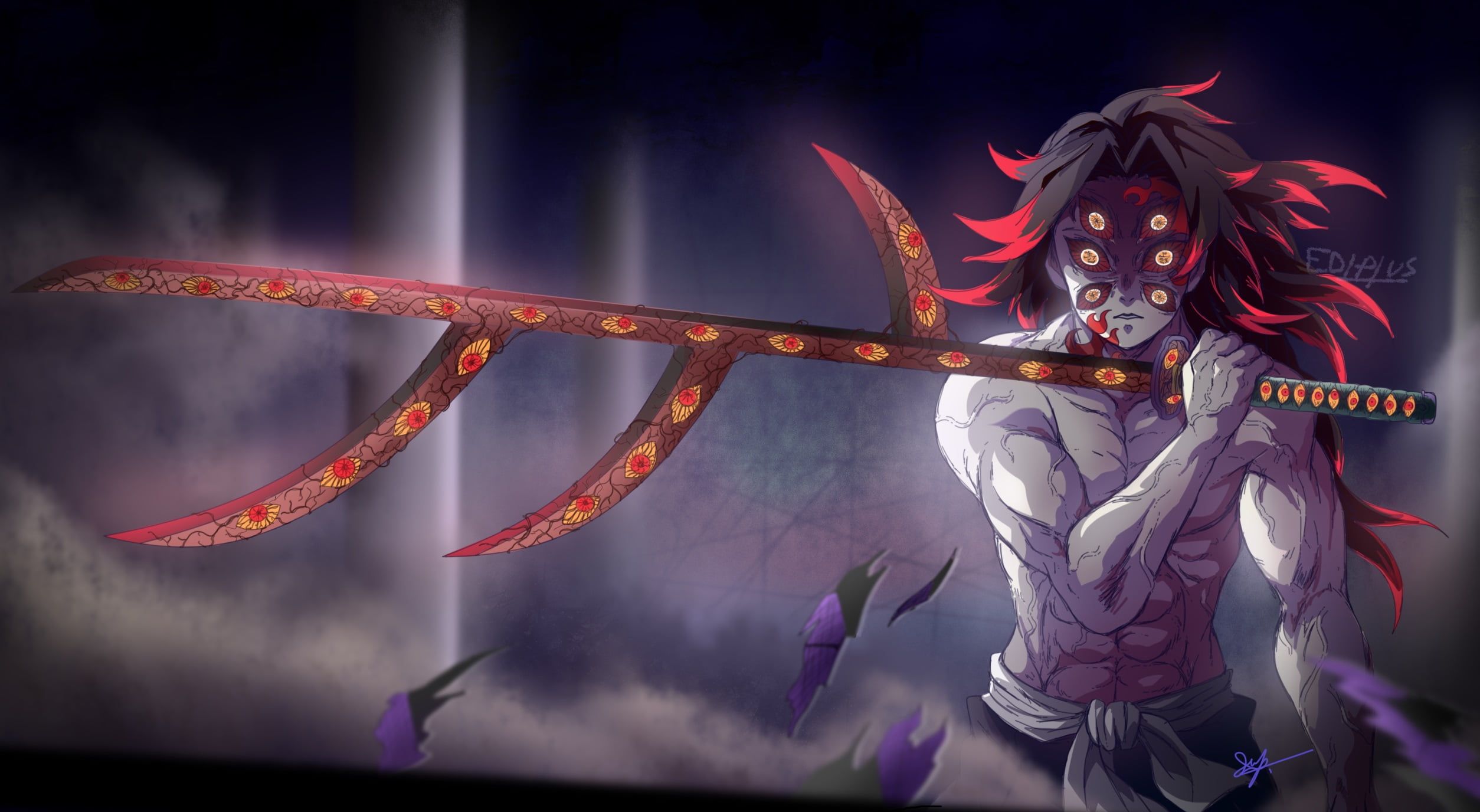 Anime Demon Slayer: Kimetsu no Yaiba Kokushibou (Demon Slayer) P # wallpaper #hdwallpaper #desktop. Anime demon, Demon, Slayer anime