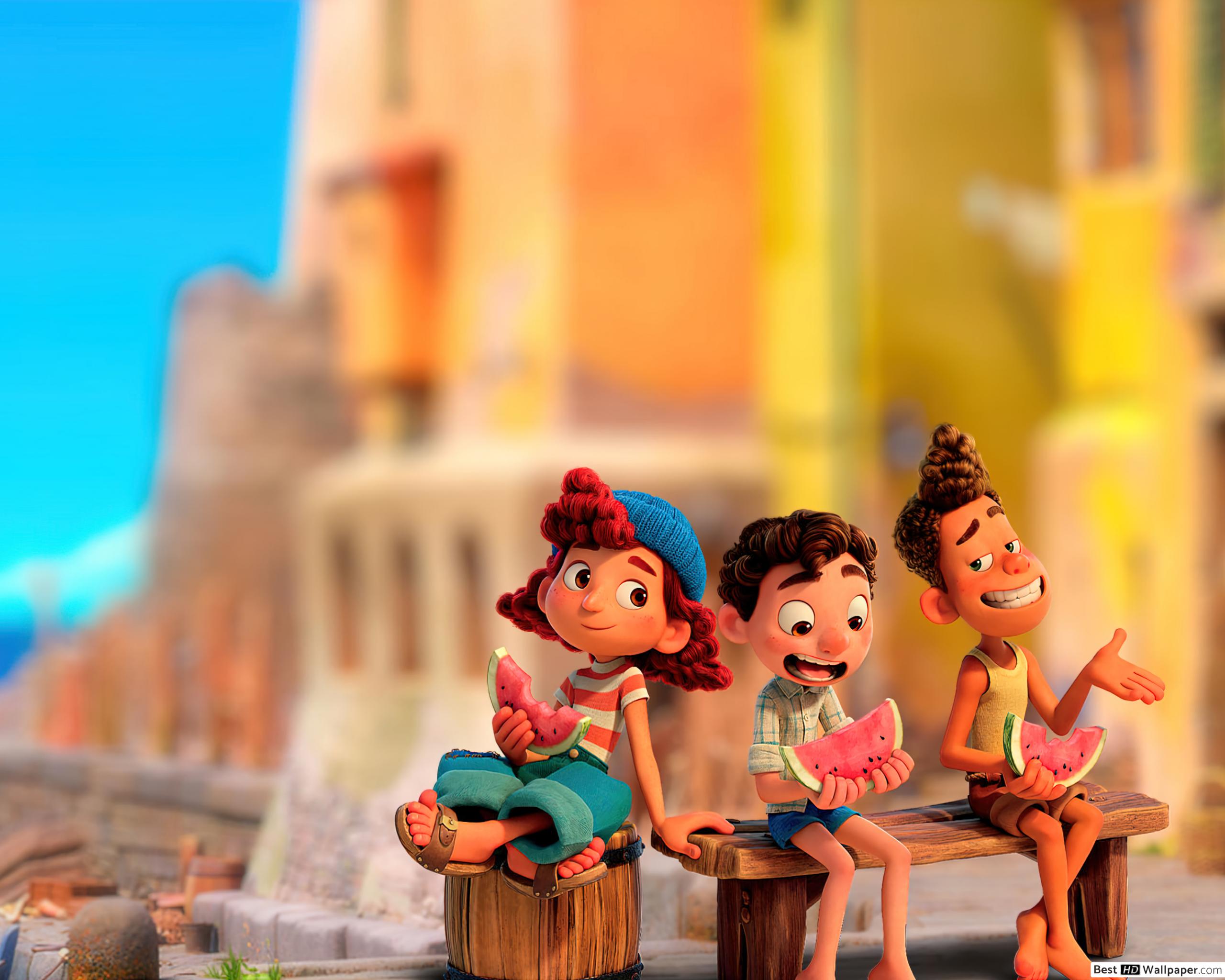 Luca with Alberto & Giulia X Pixar Movie 'LUCA' HD wallpaper download