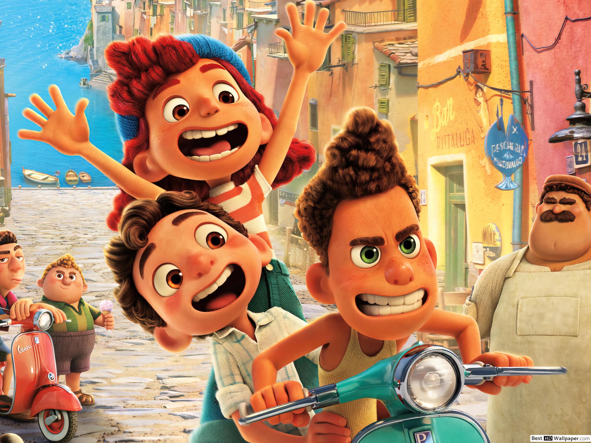 Luca with Alberto & Giulia X Pixar Movie 'LUCA' [2021] HD wallpaper download