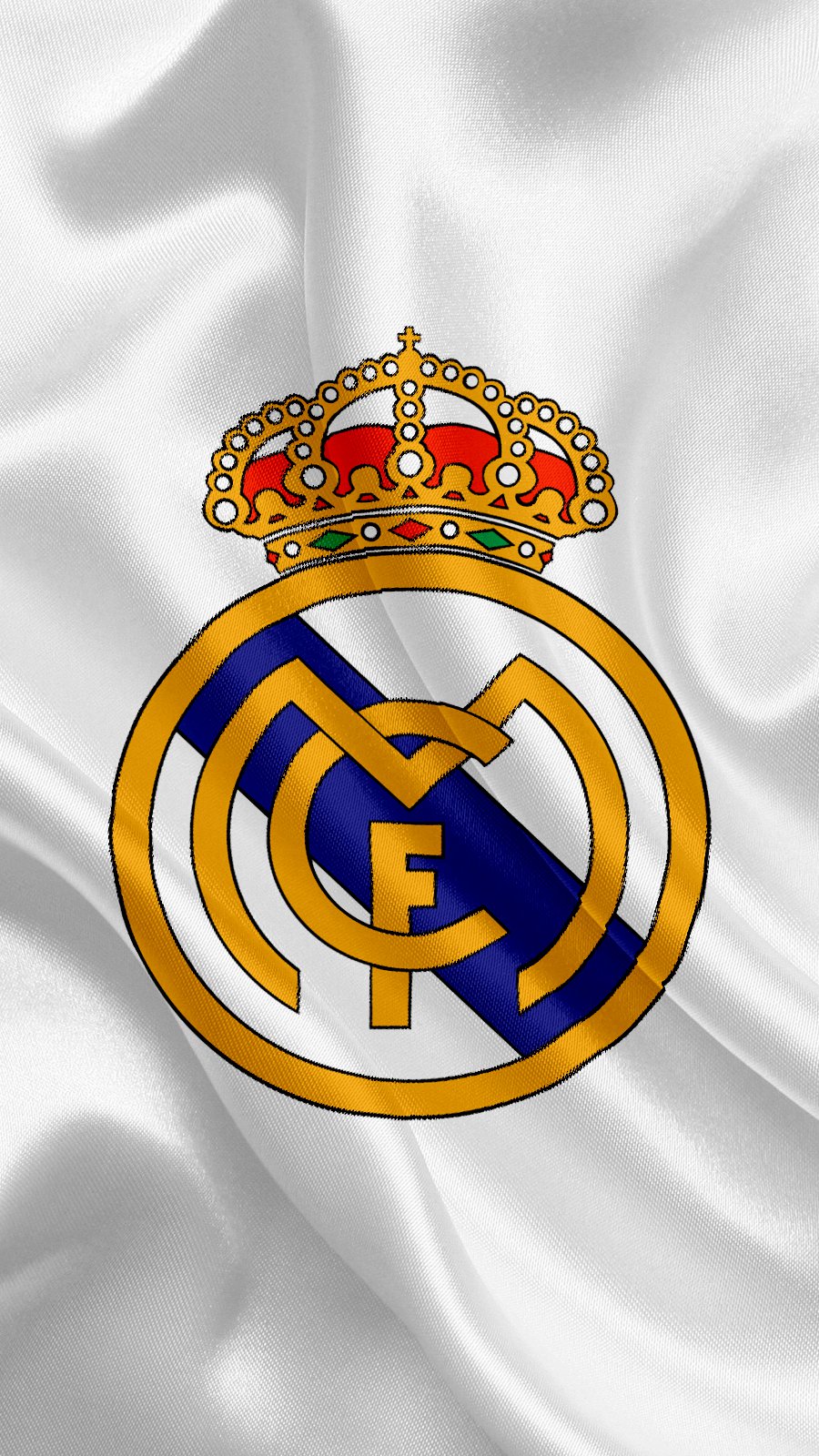 Real Madrid Logo in flag Wallpaper 2k Quad HD