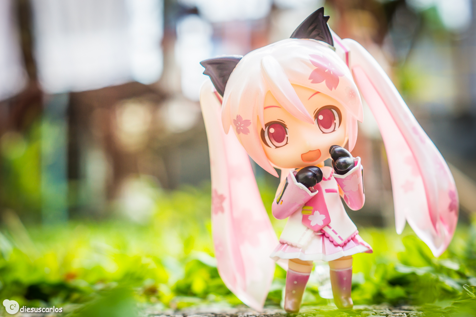 Wallpaper, cute, Toy, toys, outdoor, kawaii, figure, sakura, neko, figures, hatsune, miku, toyphotography, bfigure, jfigure, Vocaloid 1620x1080