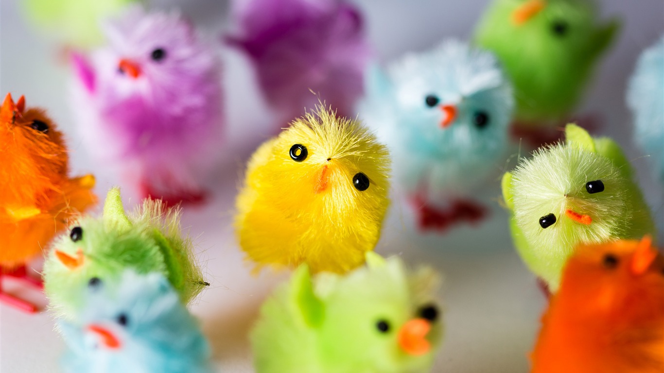 Colorful Cute Chick Toys Decorative 2017 HD Wallpaper