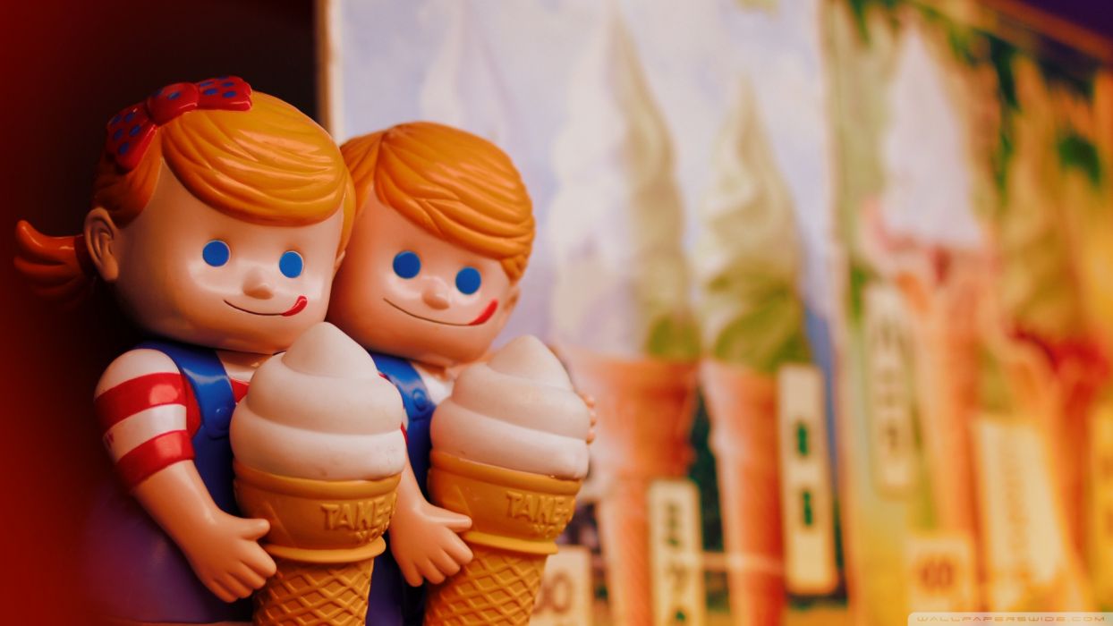 Toys children dolls food ice cream cute wallpaperx1080