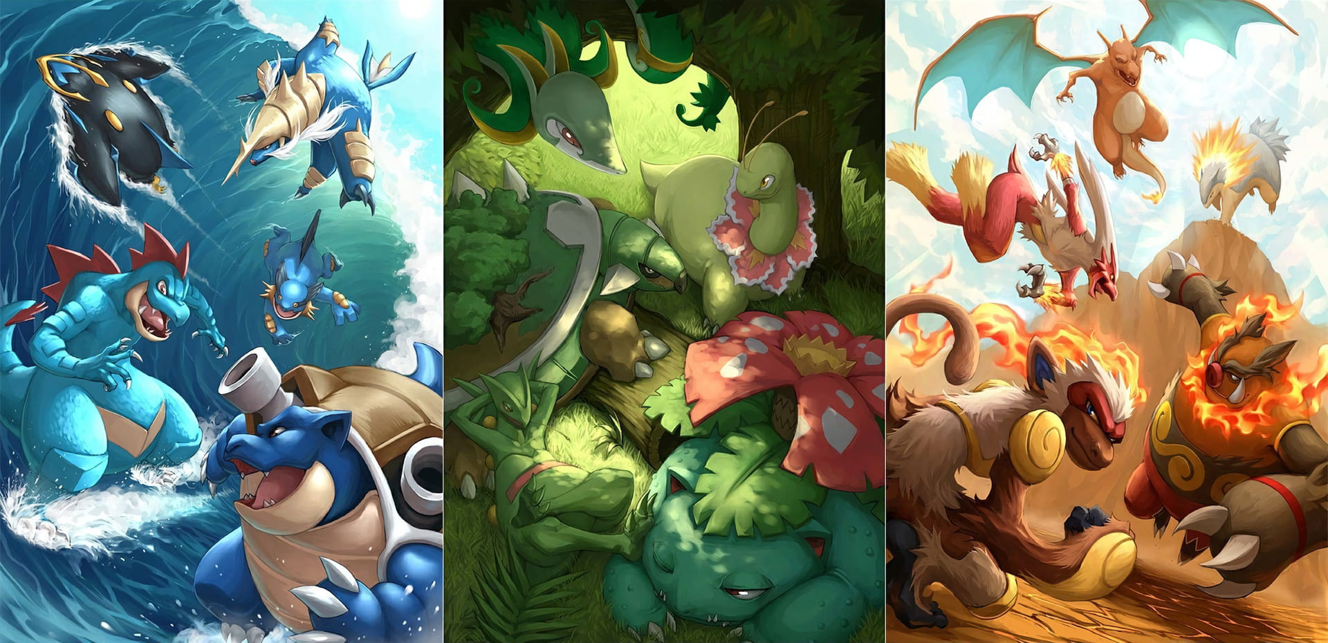 Pokemon Starters Wallpaper HD