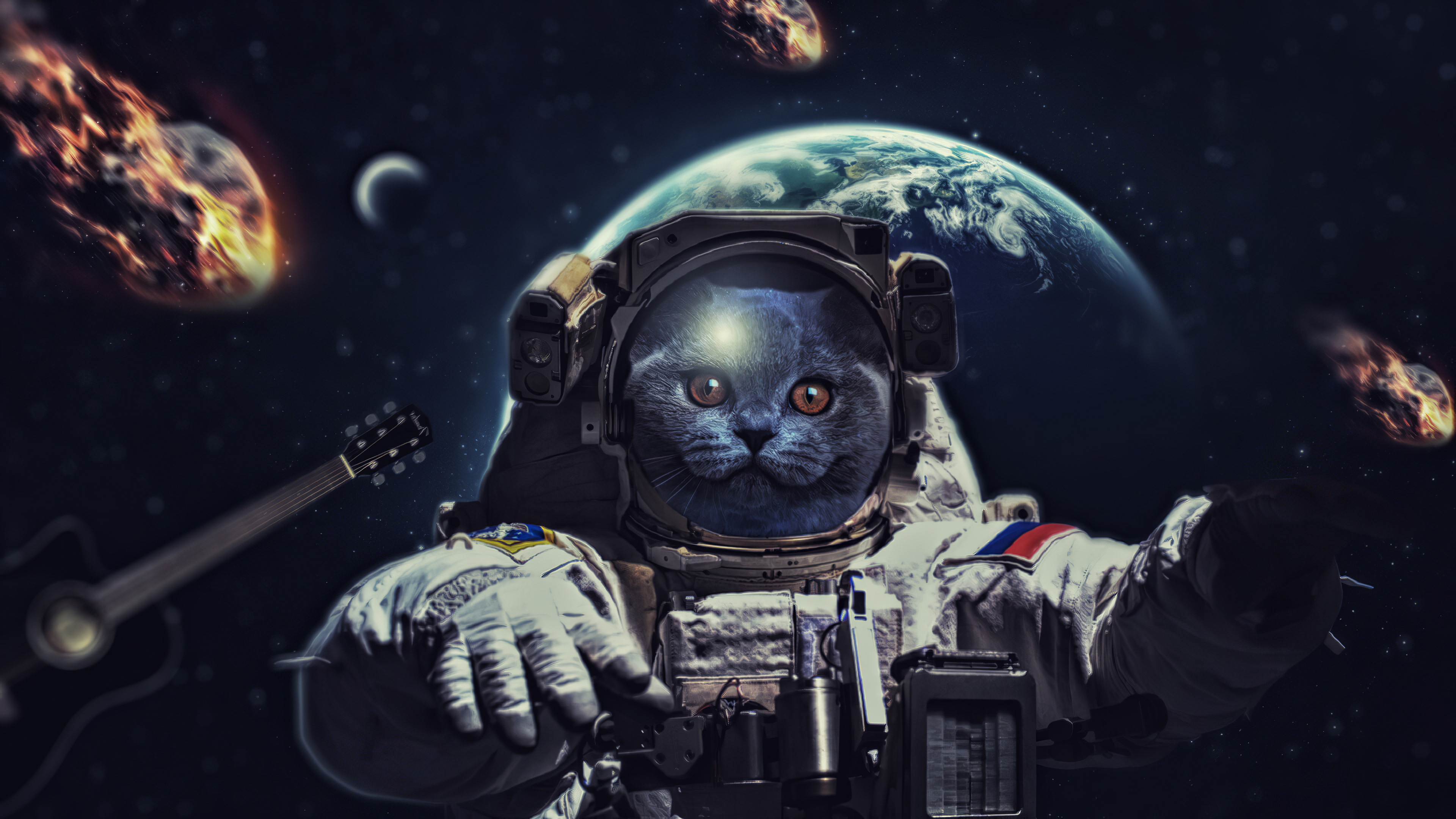 Cat In Space 4k, HD Artist, 4k Wallpaper, Image, Background, Photo and Picture
