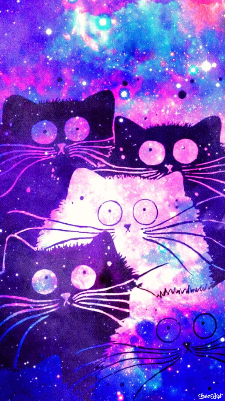 Space Cats. Galaxy wallpaper, Space cat, Wallpaper background