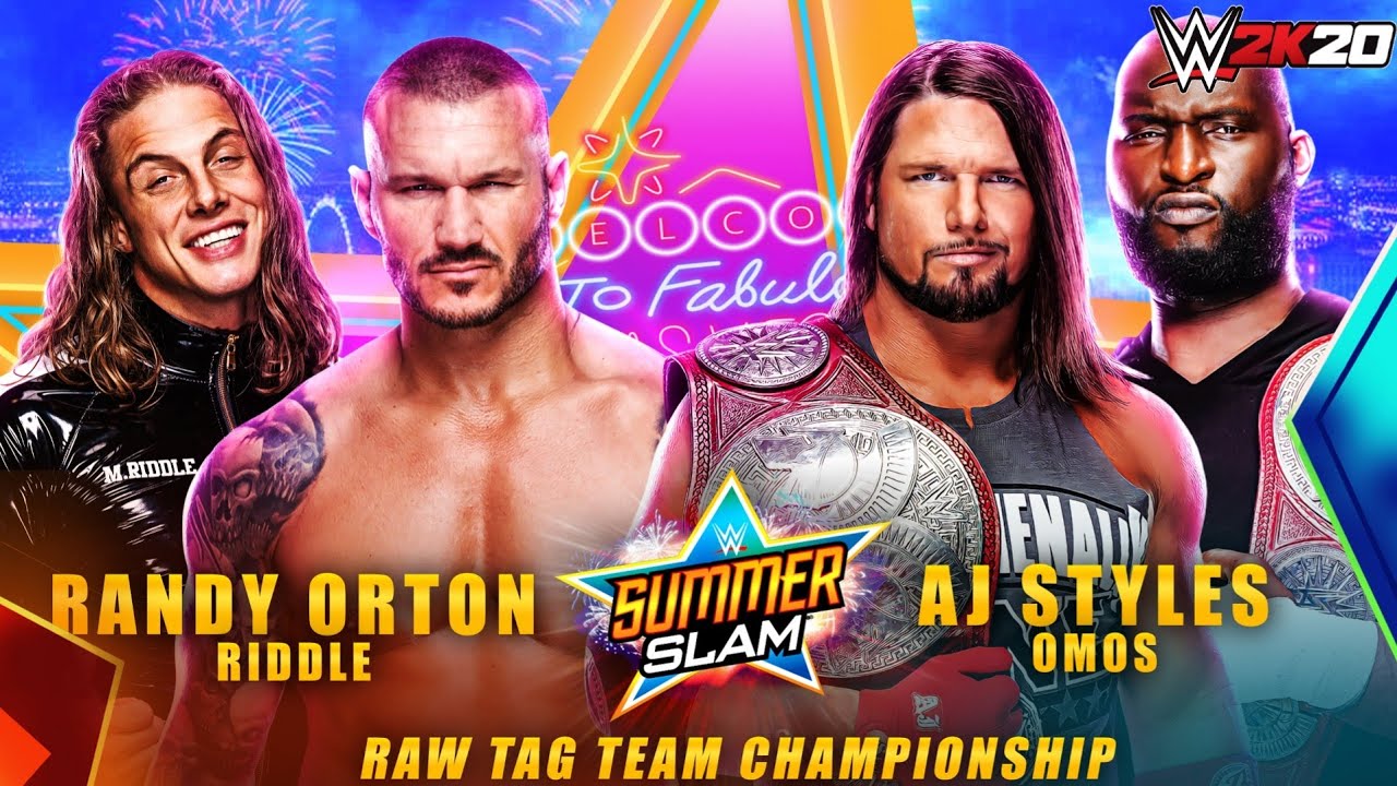 WWE 2K20 AJ Styles & Omos Vs RK Bro SummerSlam 2021 Prediction Match Gameplay