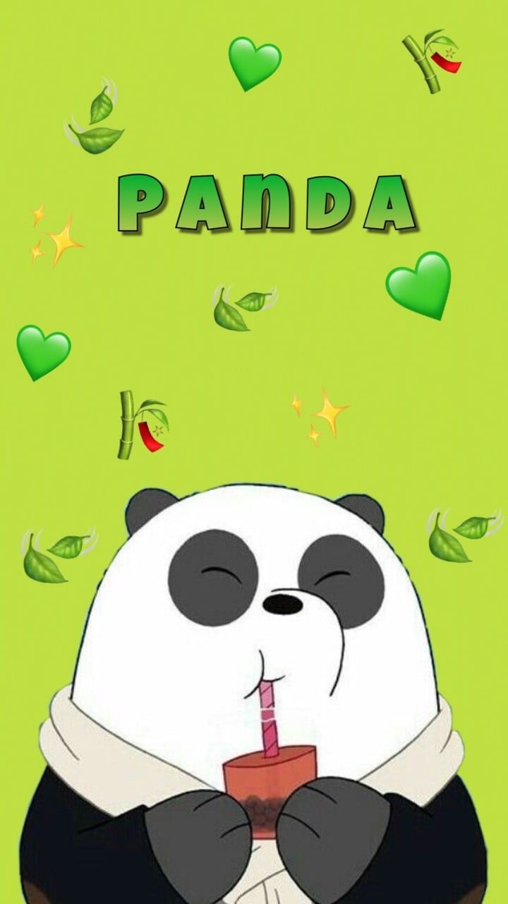 Download 40 We Bare Bears Wallpaper Green Background