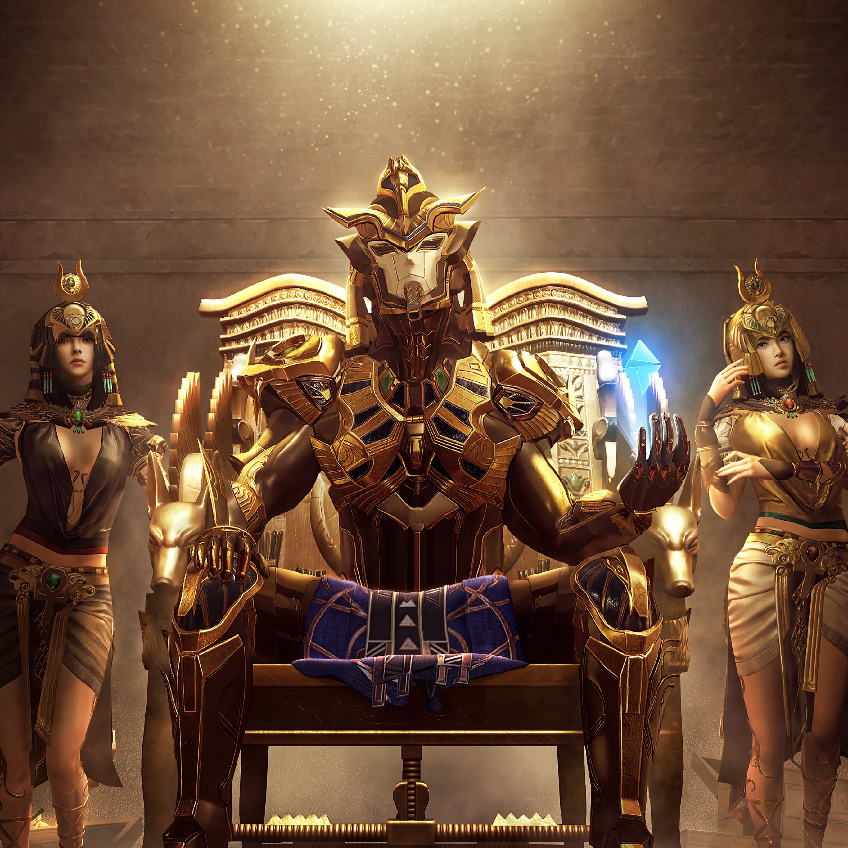 PUBG Mobile Wallpaper 4K, Golden Pharaoh X Suit, Games