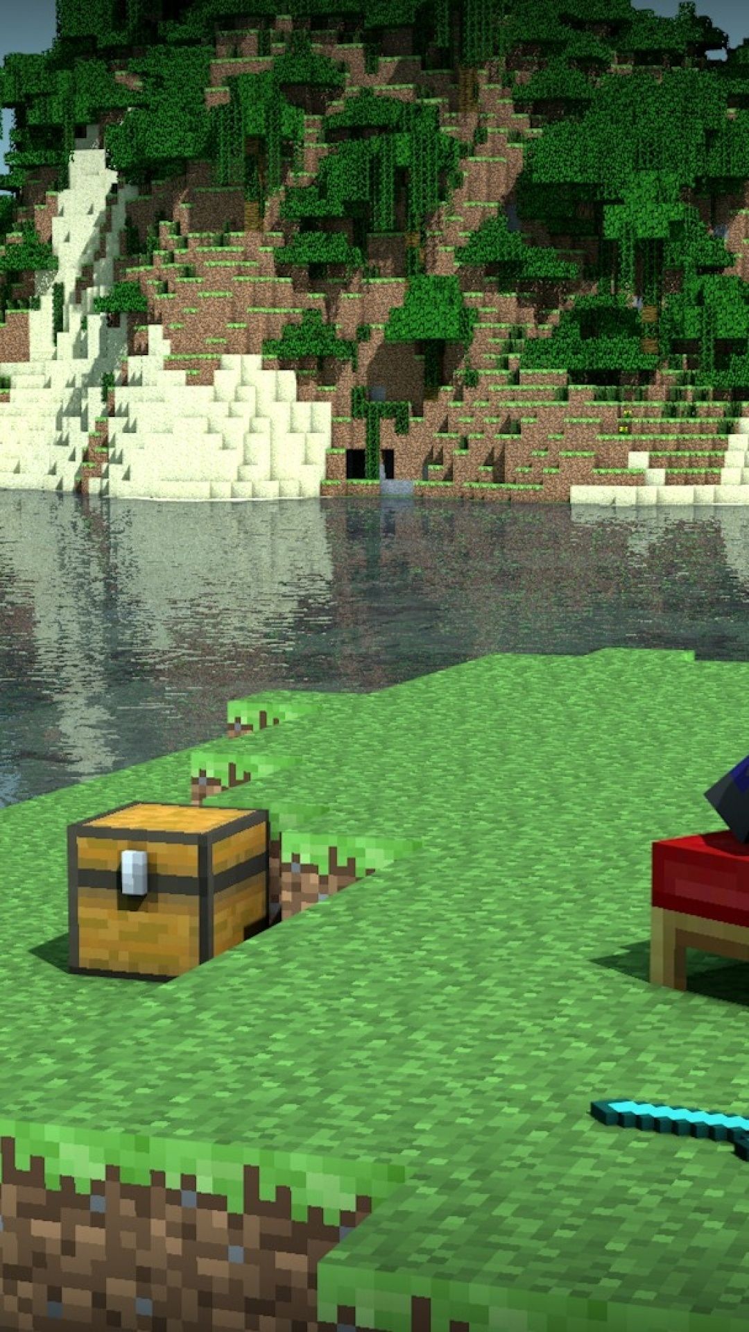 Custom Minecraft Wallpaper by Lukalot with working inventory slots for  iOS 14  Uploaded for urexydexy01   Album on Imgur
