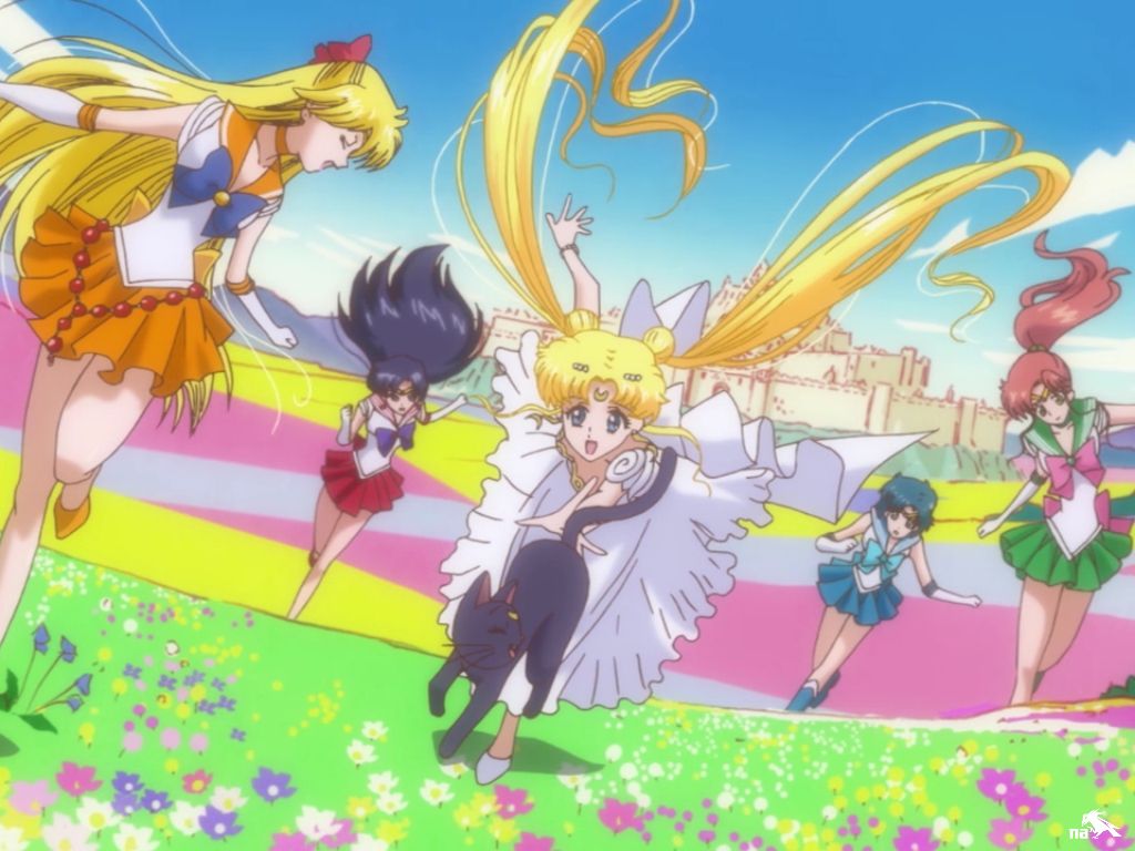 Princess Serenity with Sailor Guardians and Luna. Sailor moon wallpaper, Sailor chibi moon, Sailor moon