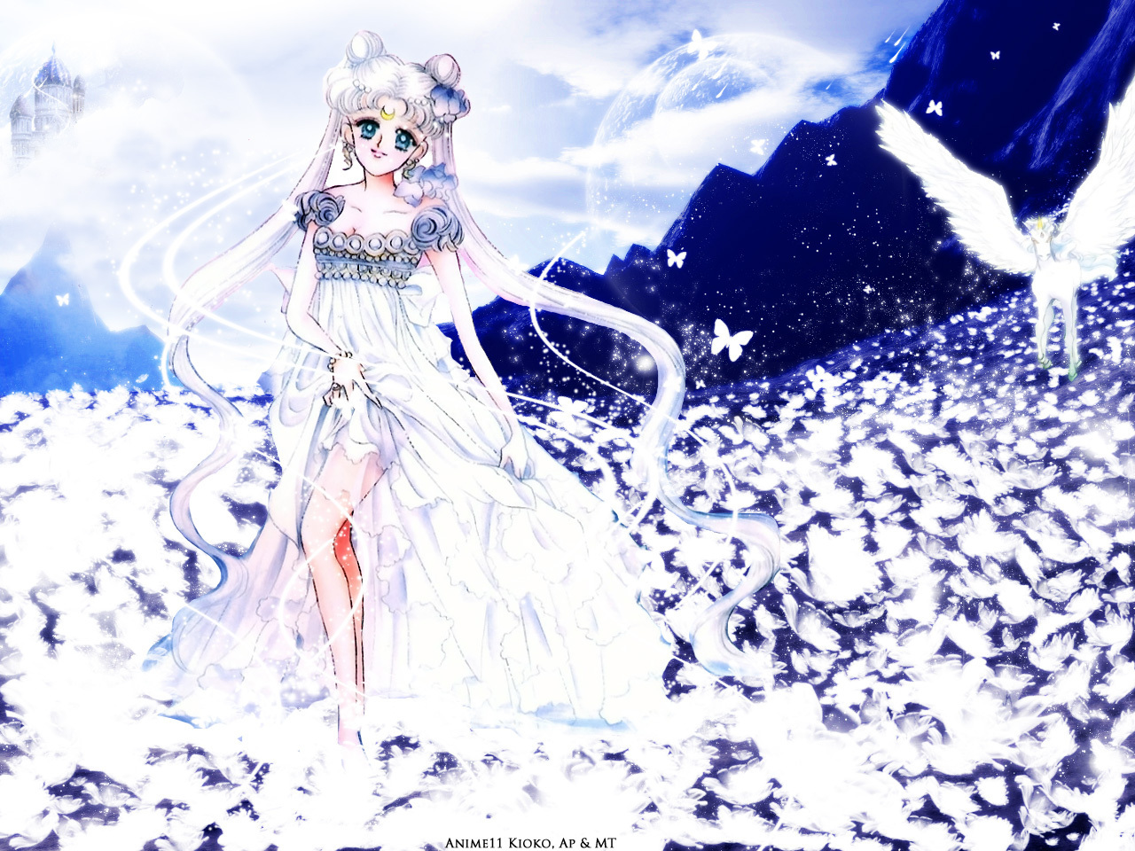 Princess Serenity & Pegasus (Widescreen) Senshi Wallpaper