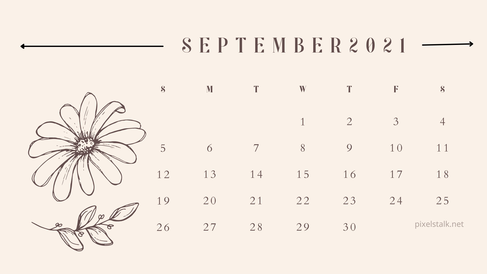 September 2021 Calendar Wallpaper