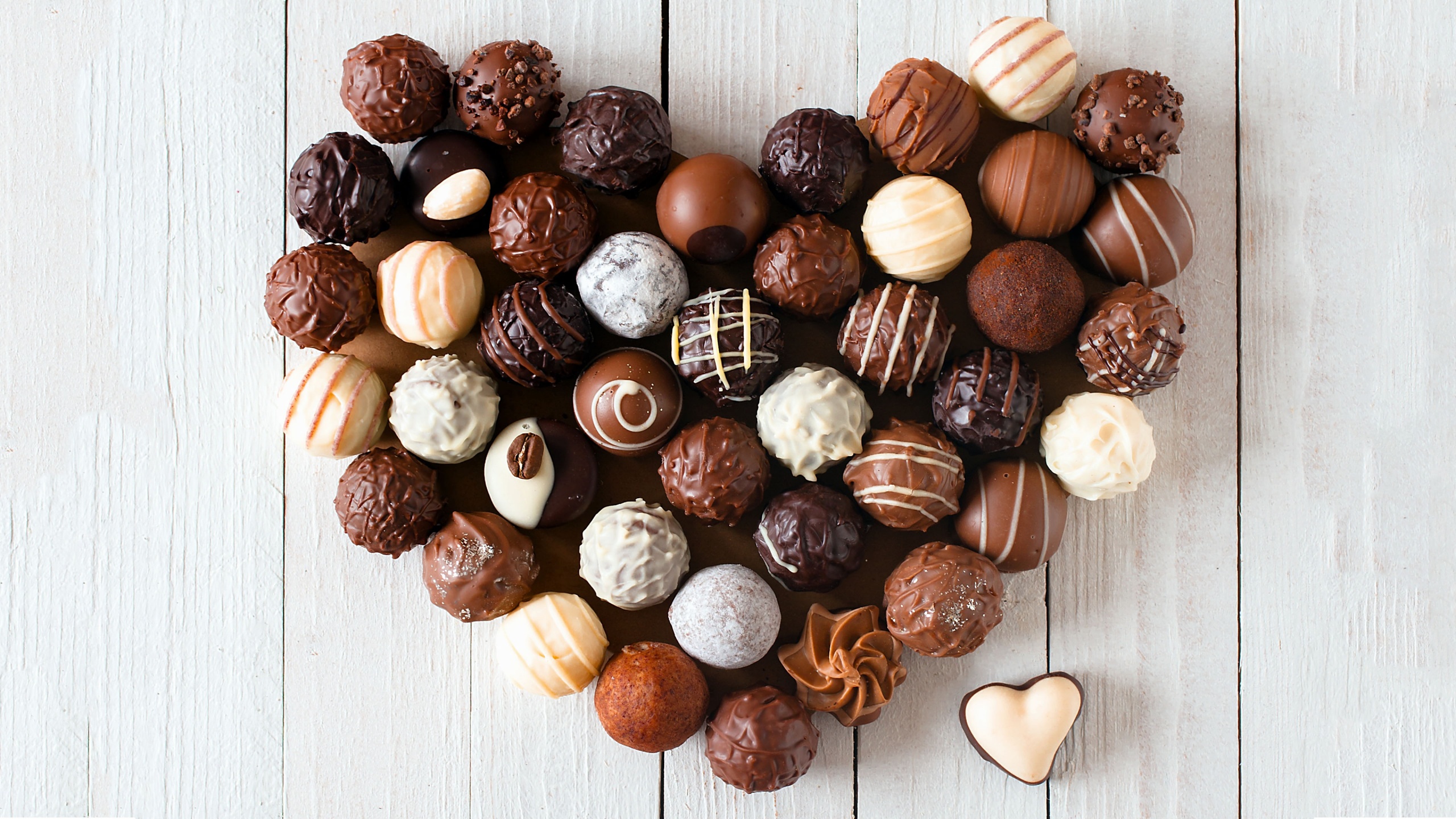 Chocolate Sweets Love Heart Wallpaper