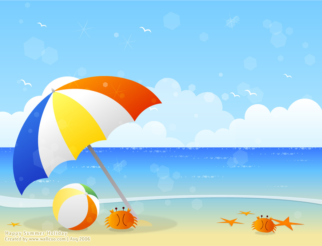Digital Art, Vector illustraitons Summer illustraitons of Summer Scene 1047*800 2 Desktop Wallpaper