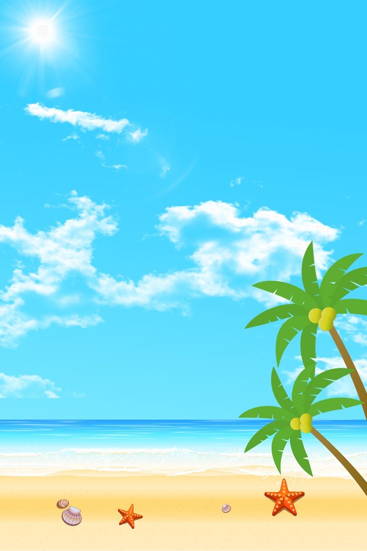 Summer Seaside Refreshing Background. Beach background image, Beach backdrop, Beach cartoon
