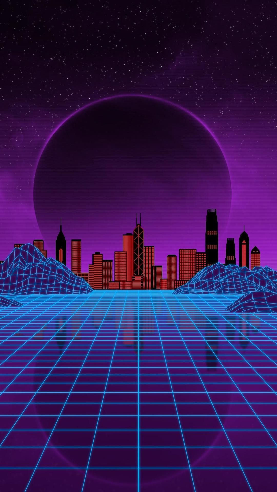 Synthwave City Wallpaper 4k