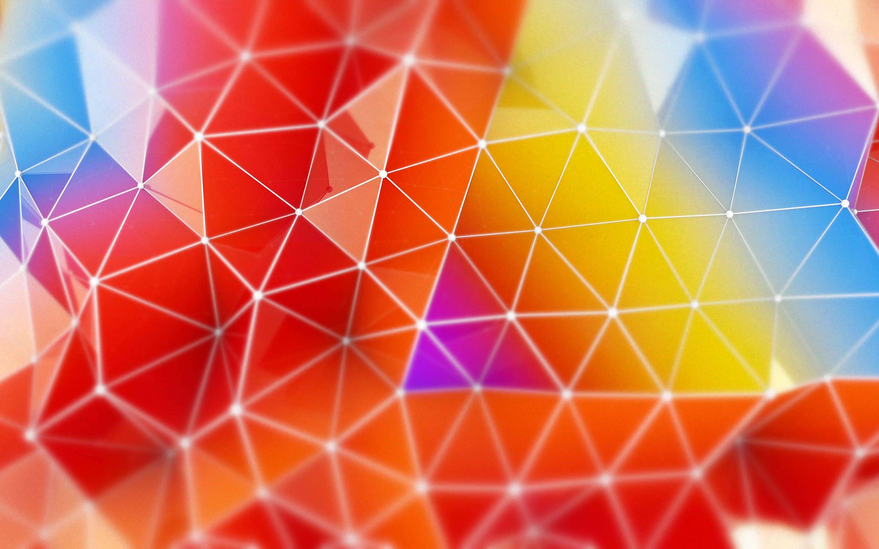 Colorful Wallpaper 4K, Triangles, Geometric, Gradients, Multi color, Abstract