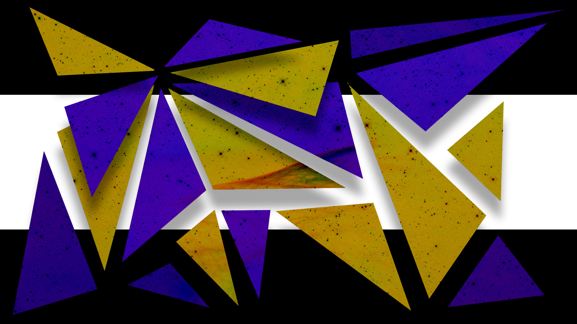 Yellow Blue Triangle Geometric Shapes HD Abstract Wallpaper