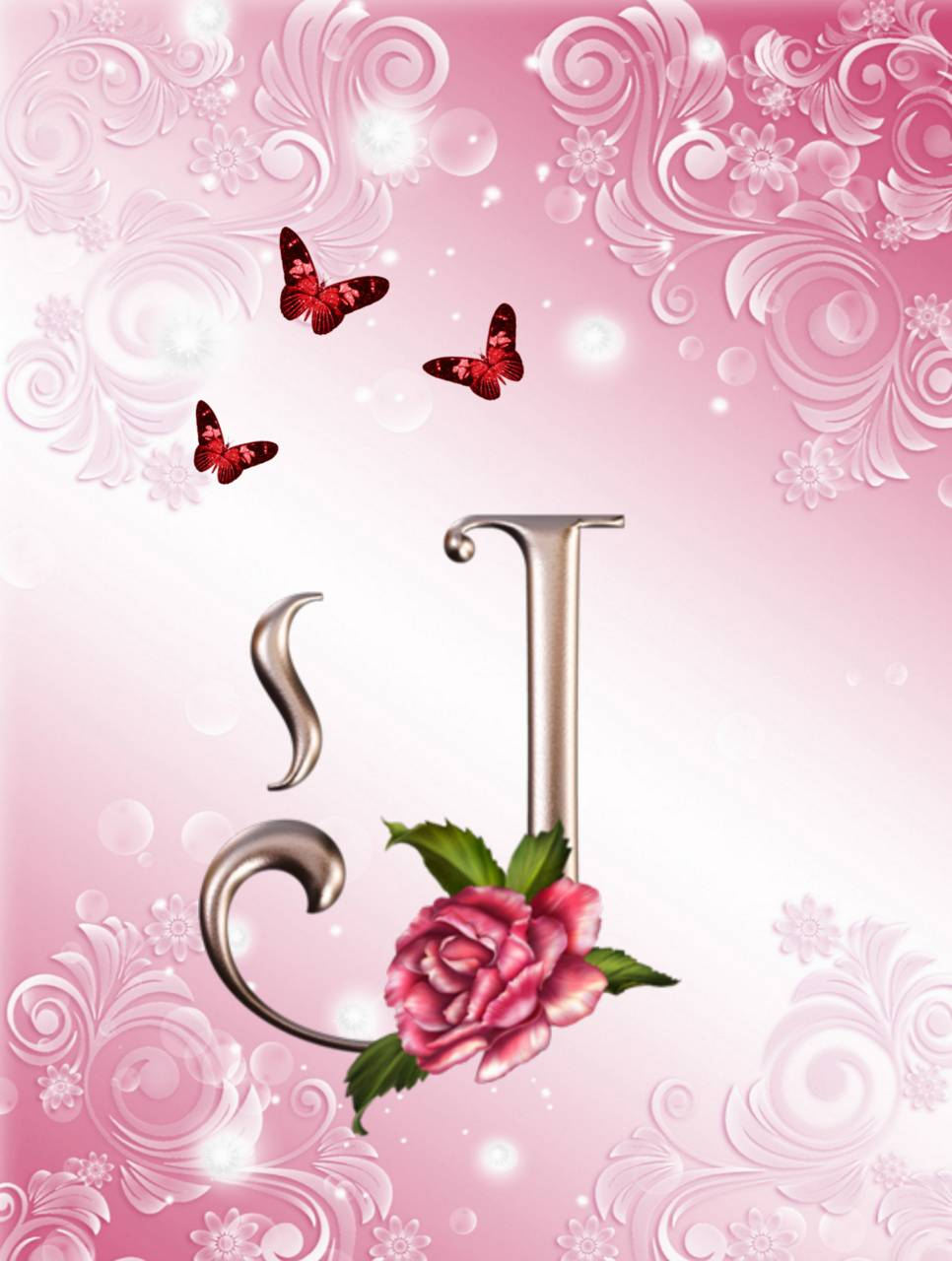 Classic and elegant floral alphabet font letter U, free image by  rawpixel.com / manotang