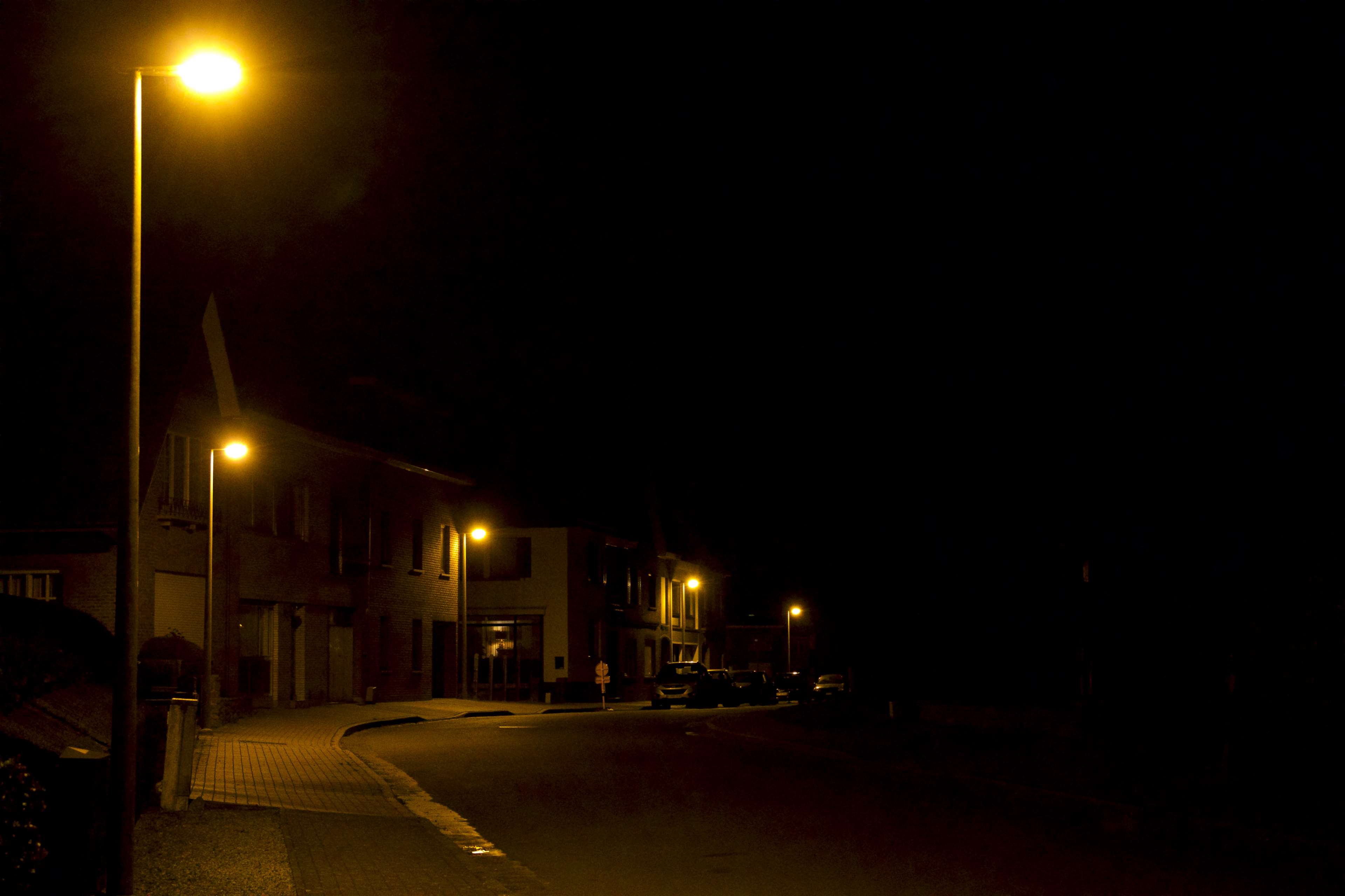 night, night time, street, street lamps, street light 4k wallpaper