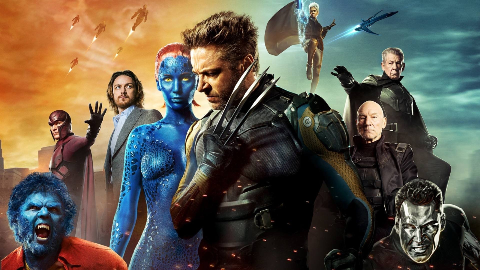 Wallpaper, movies, Wolverine, science fiction, superhero, Marvel Comics, X Men, Jennifer Lawrence, Patrick Stewart, Charles Xavier, Magneto, Mystique, Storm character, Ian McKellen, X Men Days of Future Past, Beast character, screenshot