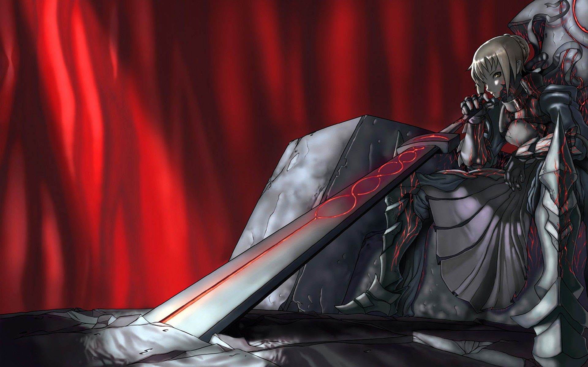 Fate Series, #Saber, #dark, #Saber Alter, #armor, #sword. Wallpaper No. 254189. Fate stay night movie, Fate stay night anime, Fate stay night