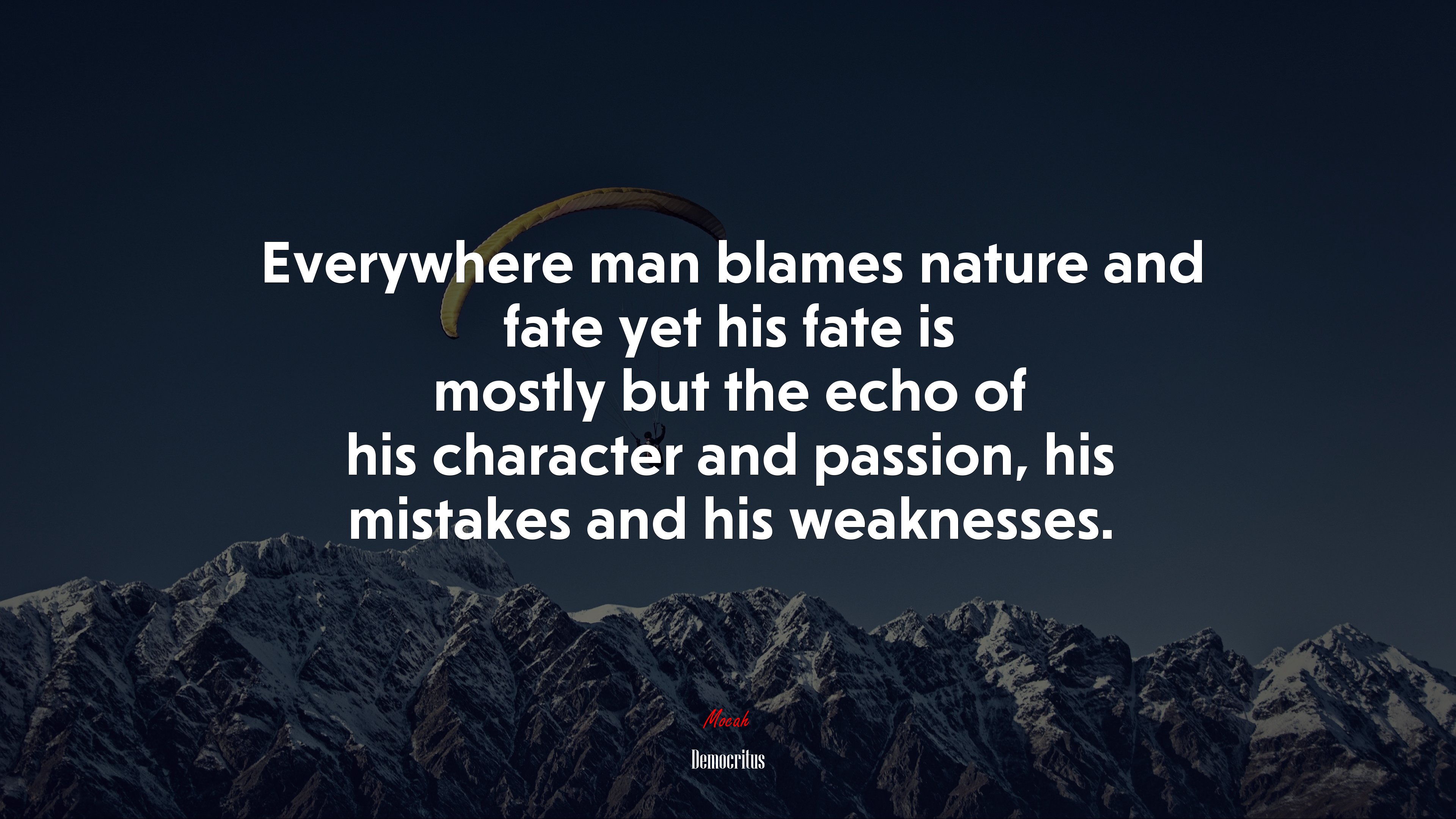 Democritus quote HD wallpaper, Background