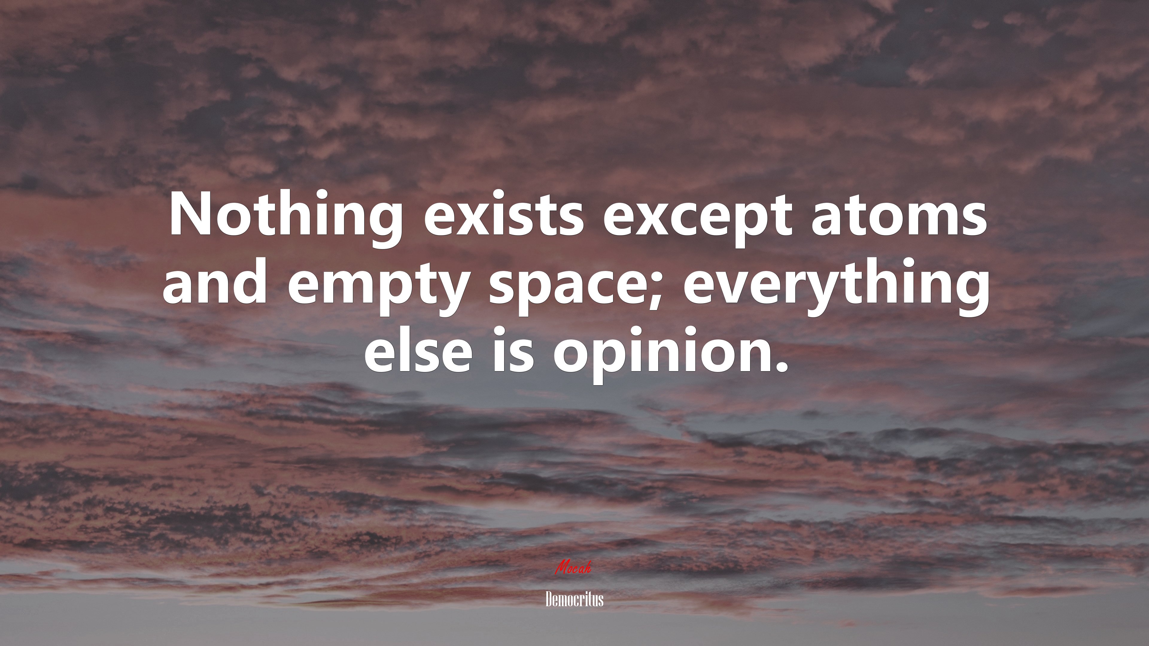 Democritus quote HD wallpaper, Background