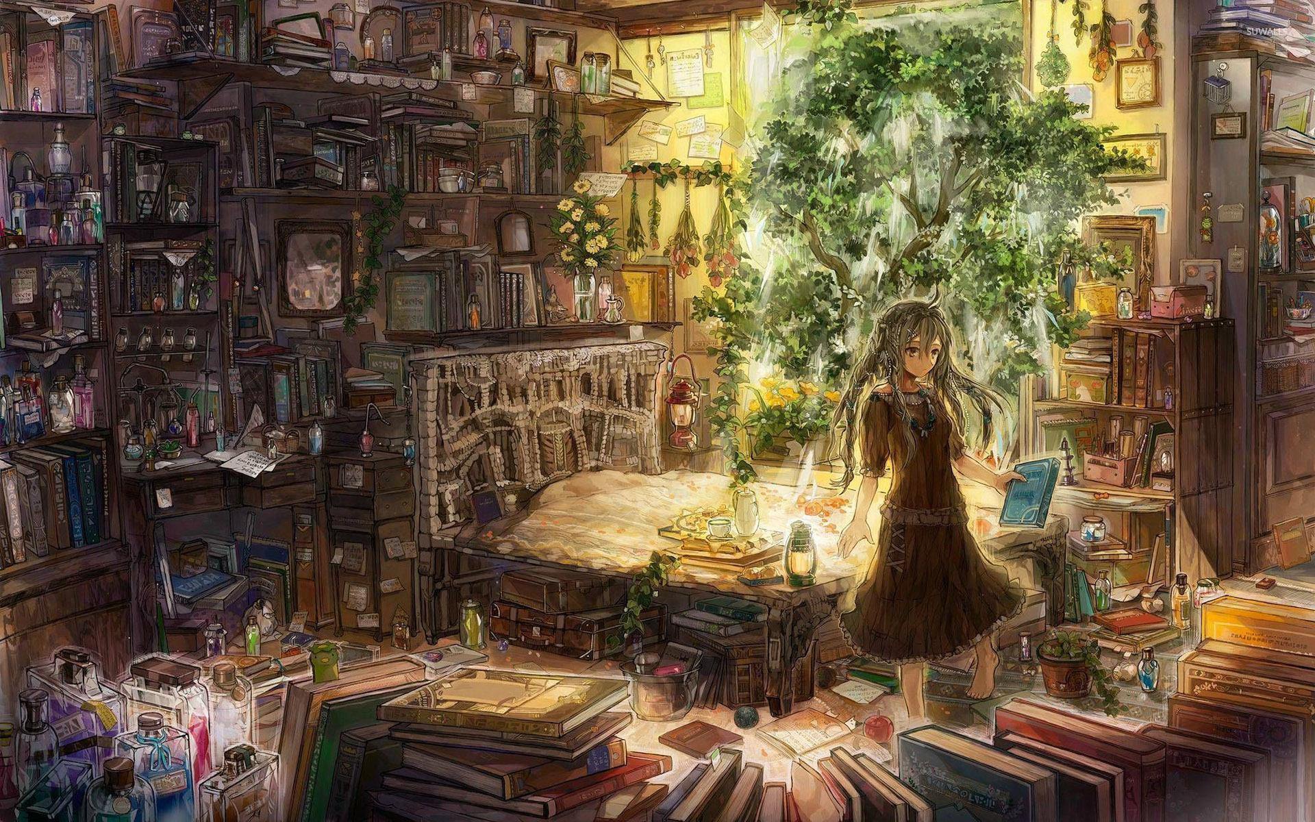 Anime Room Wallpaper HD Wallpaper