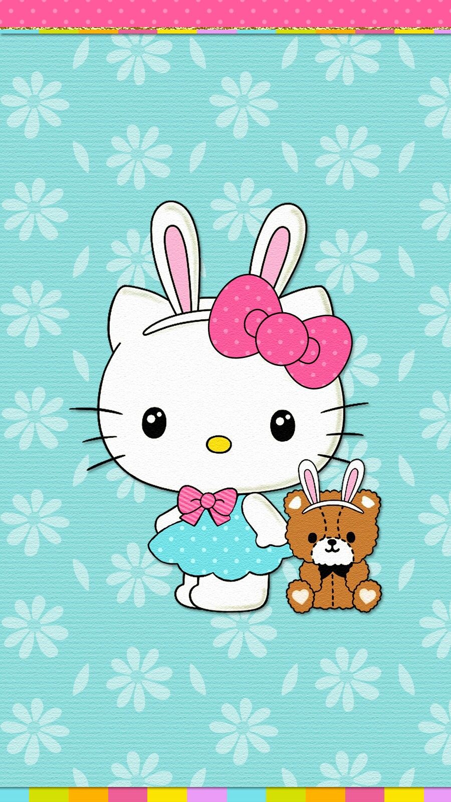 easter #bunny #wallpaper #iphone. Hello kitty background, Hello kitty picture, Hello kitty wallpaper
