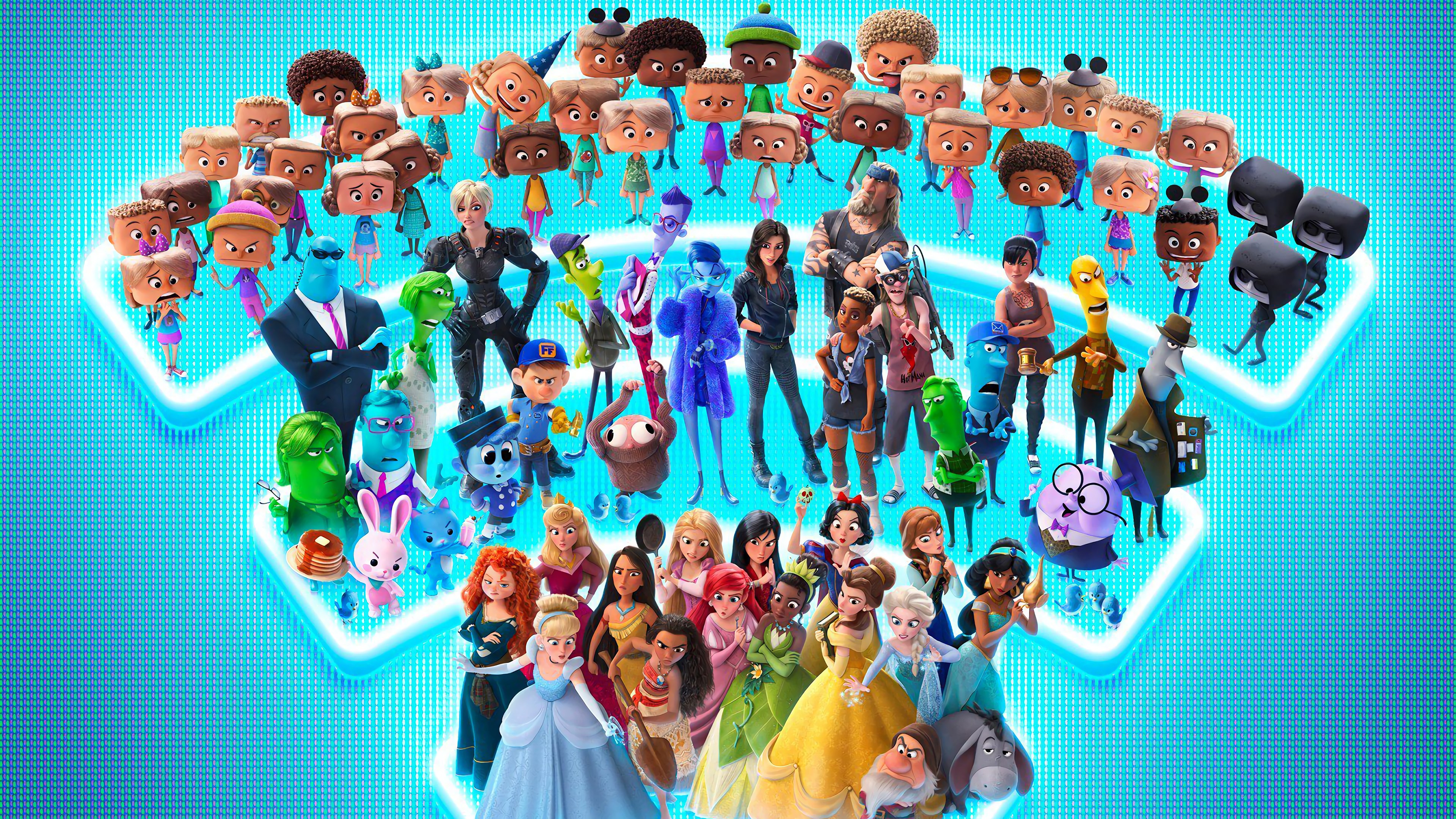 Disney Princess Ralph Breaks The Internet Wreck It Ralph 2 Characters 4K