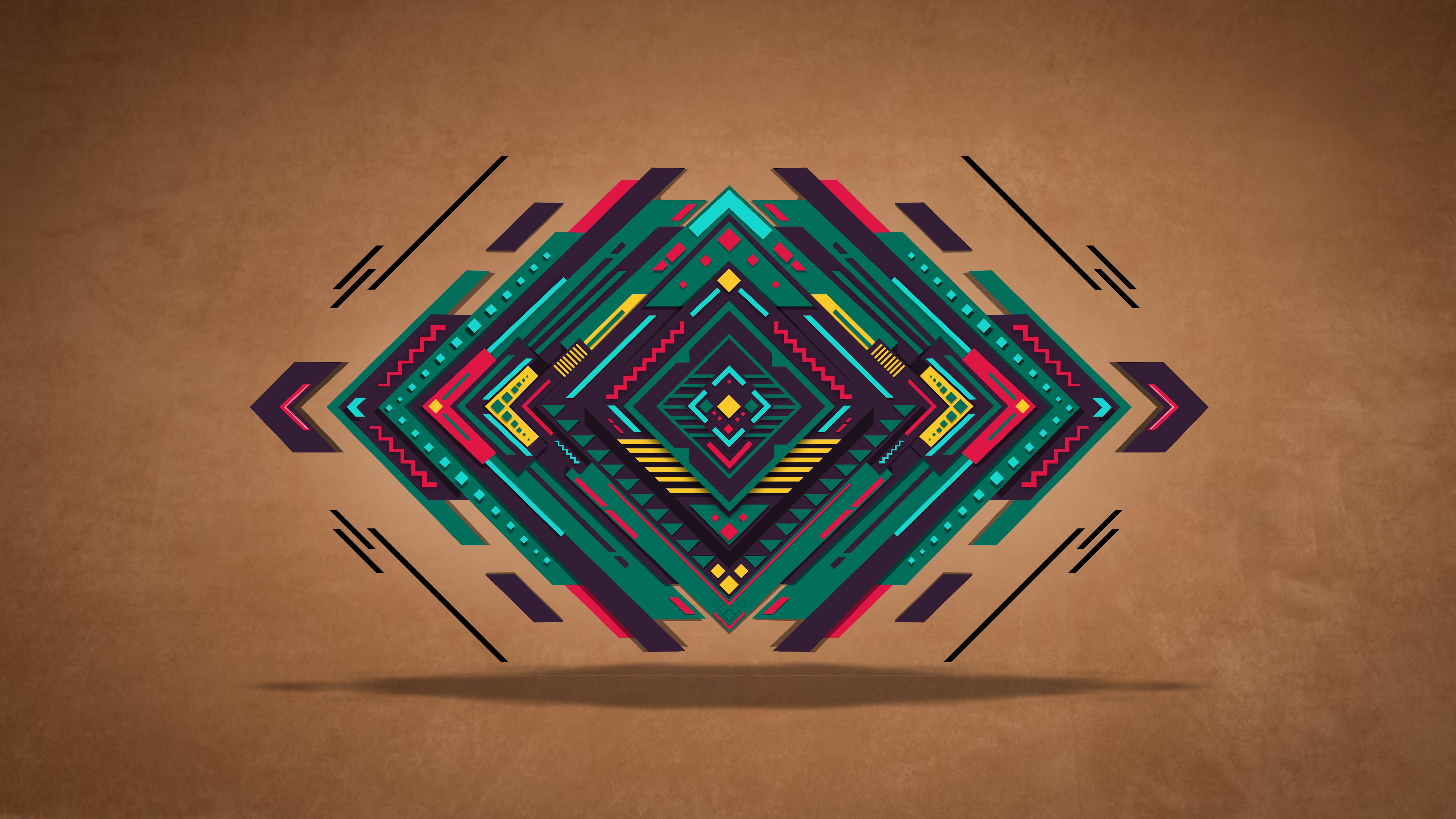 Colorful Geometric Shape Abstract 8K Wallpaper