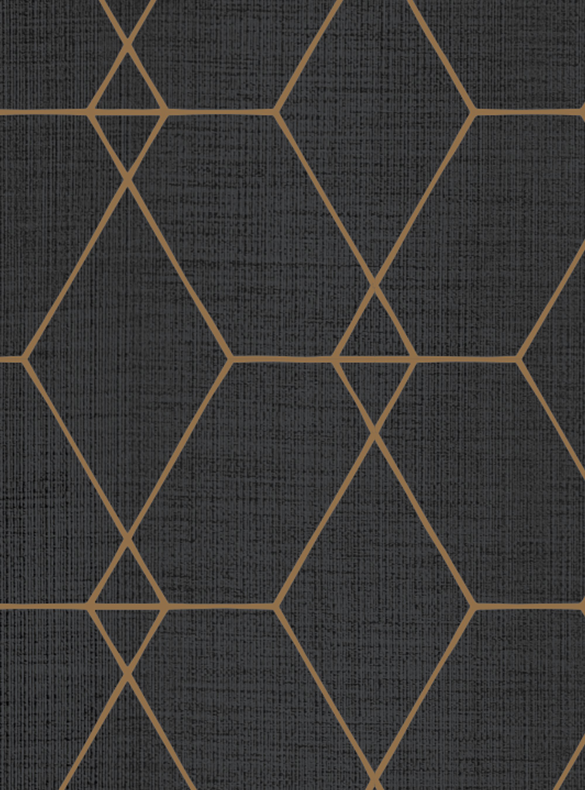 Hexagon Geometric Art Deco Lines Wallpaper and Stick