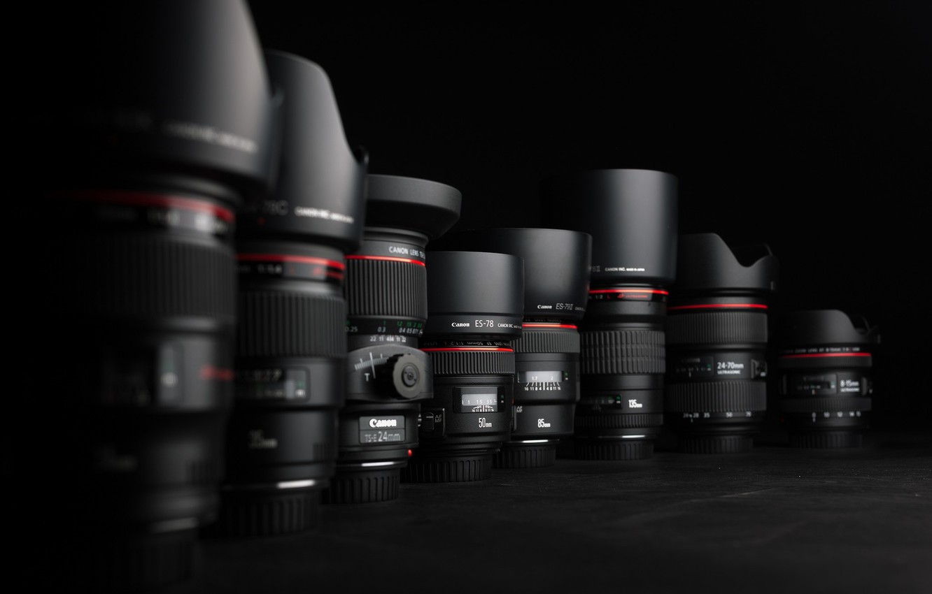 Wallpaper Black, Canon, Lenses, Cameras Image For Desktop, Section Hi Tech