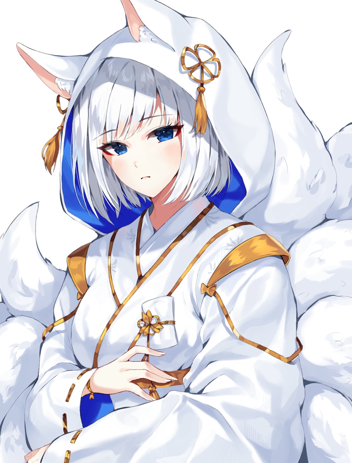 sayan azur lane kaga (azur lane) animal ears japanese clothes kitsune tail