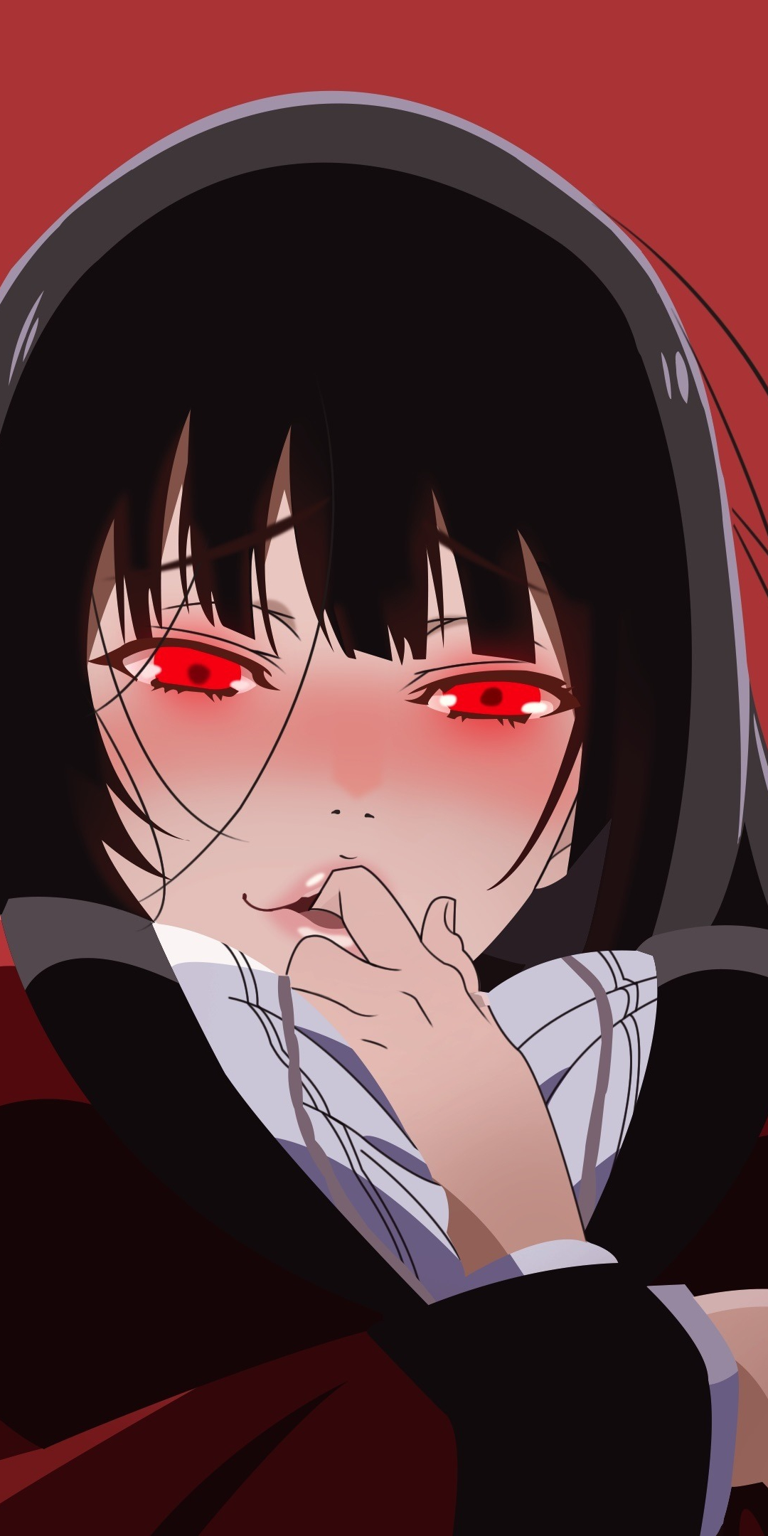 Download 1080x2160 wallpaper hot kakegurui, jabami yumeko, red eyes, honor 7x, honor 9 lite, honor view 10, HD image, background, 2461