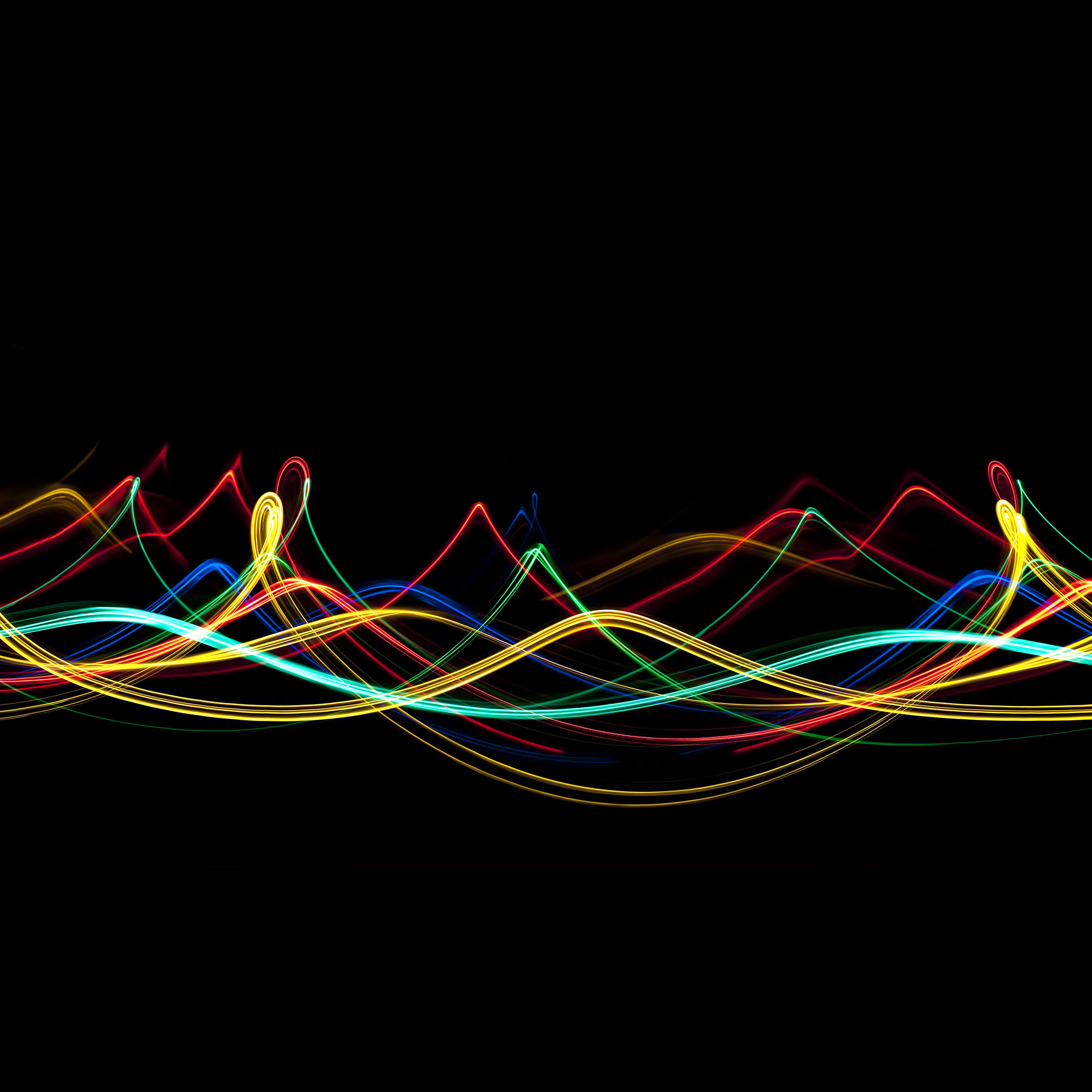 Android wallpaper. abstract curve lines rainbow pattern