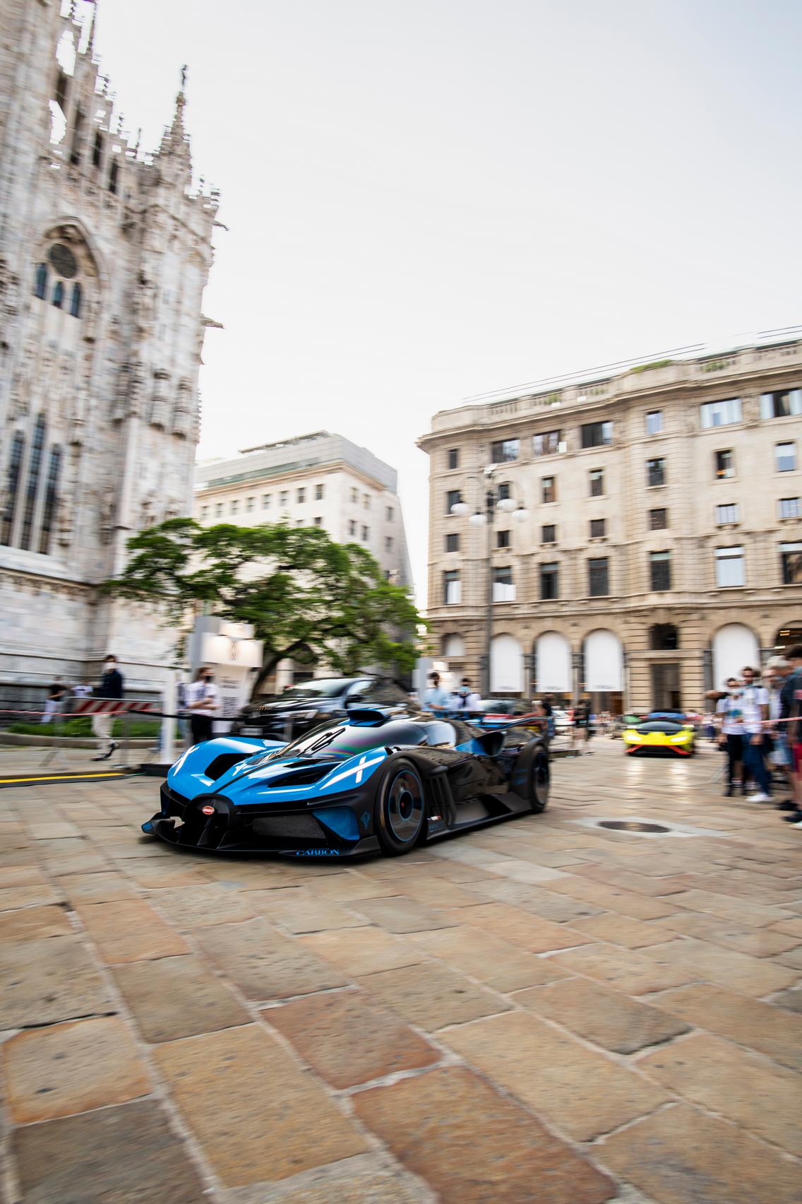 Track Only Bugatti Bolide Makes Appearance on the Streets of Milan