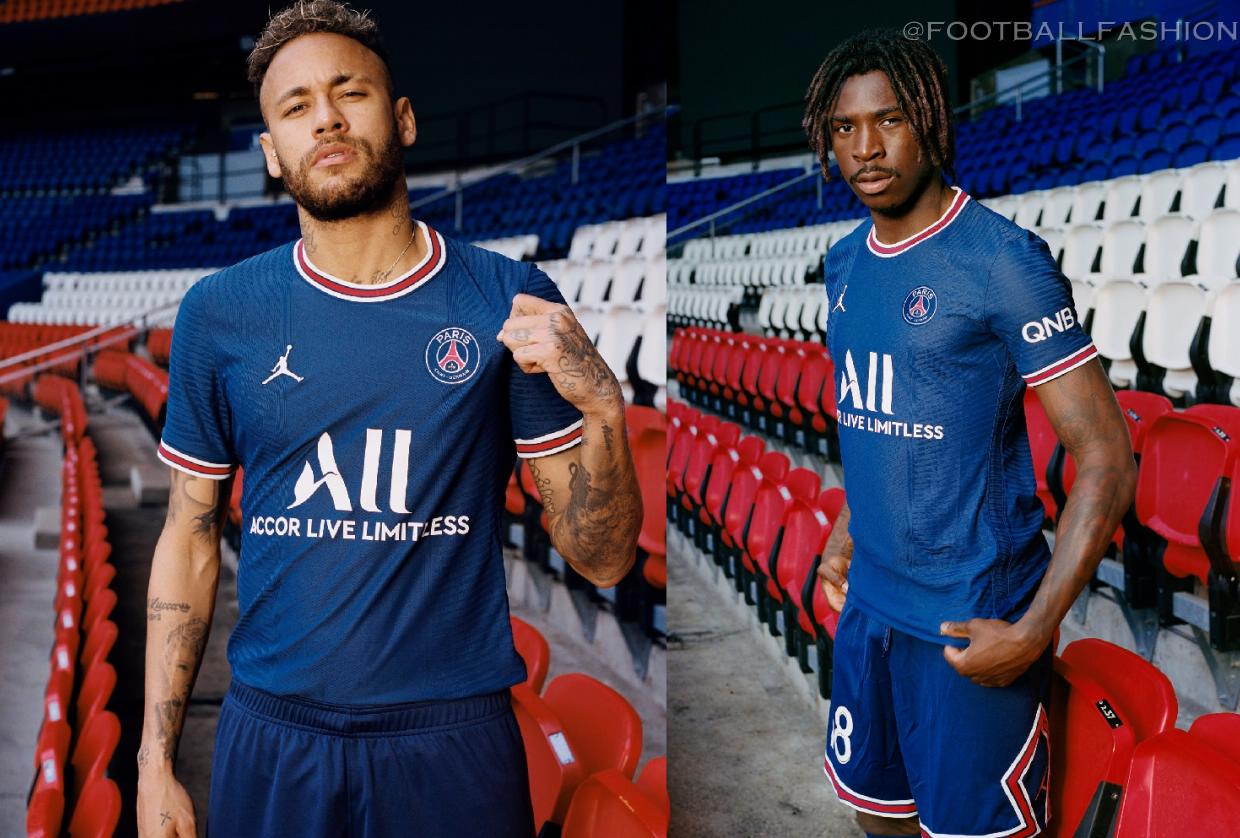 Paris Saint Germain 2021 22 Jordan Home Kit