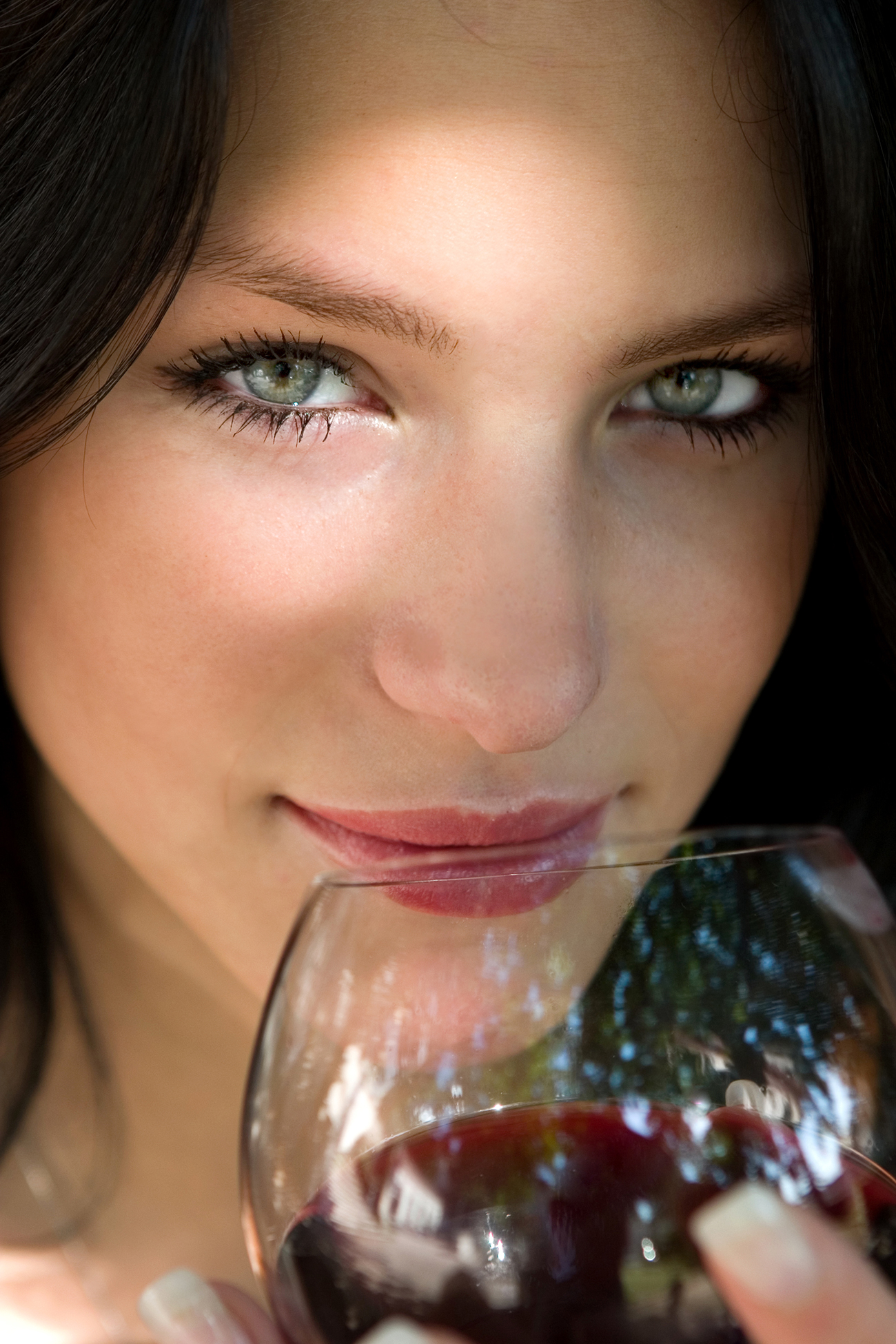 Free photo: Woman and the Wine, Attractive, Beautiful