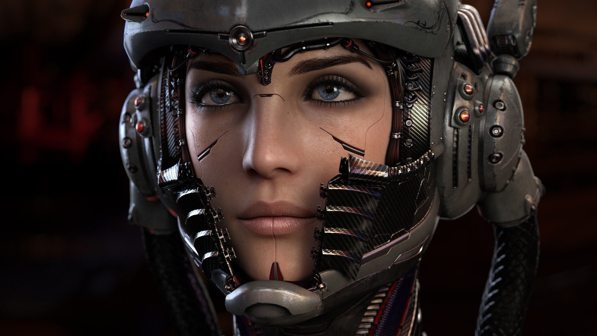 cyberpunk, Cyborg, Helmet HD Wallpaper / Desktop and Mobile Image & Photo