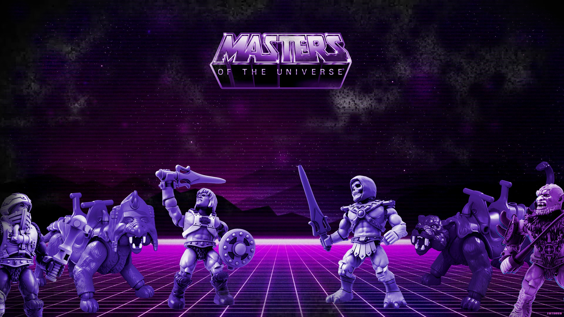 Wallpaper, Masters of the Universe, He Man, purple background 1920x1080