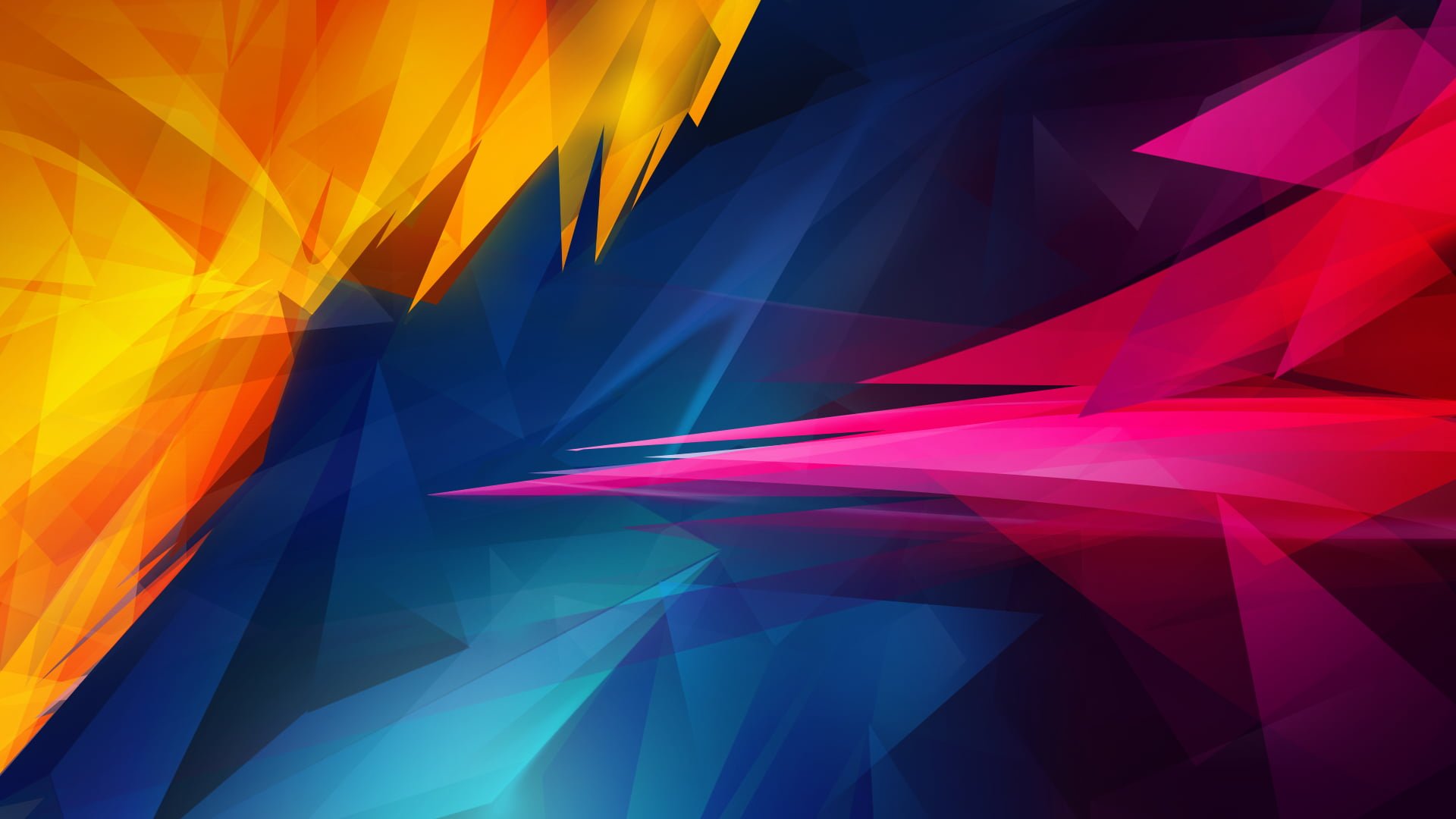 Blue, yellow, and pink abstract wallpaper, digital art, purple • Wallpaper For You HD Wallpaper For Desktop & Mobile