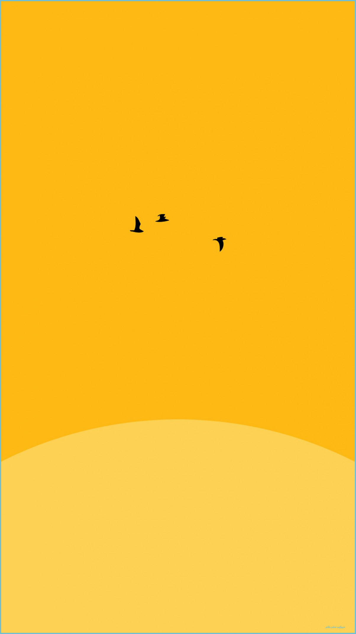 Sunset Yellow Bird Minimal Iphone12 Plus Wallpaper IPhone Wallpaper